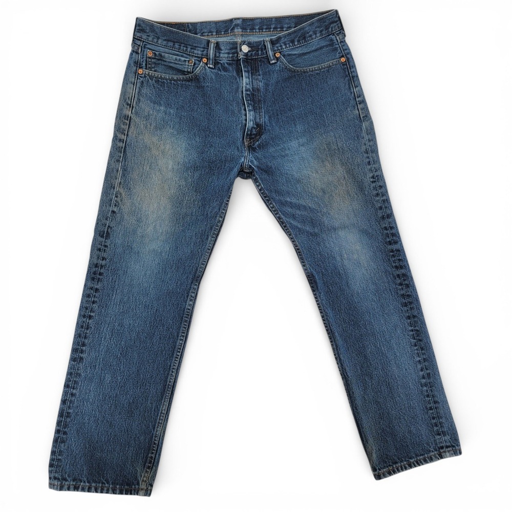 Levi's‎ Mens 36x30 Jeans Cotton Blue 505 Regular Straight Classic Denim Pants